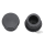 Black plastic tube plug, 1", pair