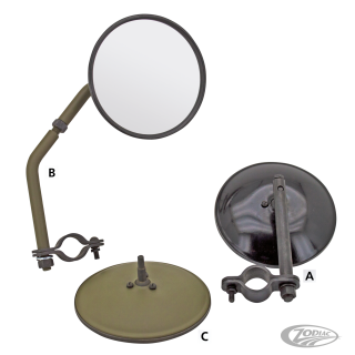 MIRROR, early style, 1934-40, w/ bracket