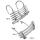 Rear Fender bumper Grill Chrome FL36-57