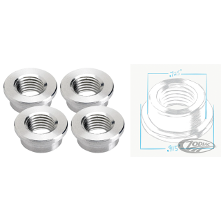 Weld-In Alu Petcock Bung 1/4" NPT 4Pck
