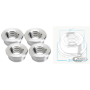 Weld-In Alu Petcock Bung 1/4" NPT 4Pck
