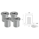 Flanged Bungs Blind 3/8-16" Thread 4Pck