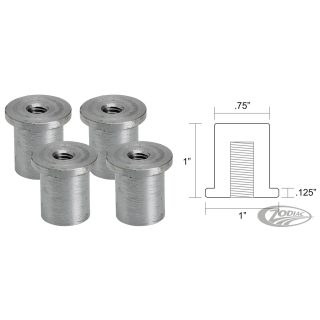 Flanged Bungs Blind 5/16-18" Thread 4Pck