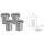 Flanged Bungs Blind 5/16-18" Thread 4Pck