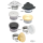 Cast Alu Spinner Gas/Oil Cap Kit Natural