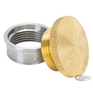 Knurled Brass Gas/Oil Cap Kit Unvented