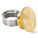 Knurled Brass Gas/Oil Cap Kit Unvented