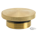 Knurled Brass Gas/Oil Cap Unvented