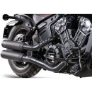 Double Slip-On Muffler Set Endcap Chubby Chrome