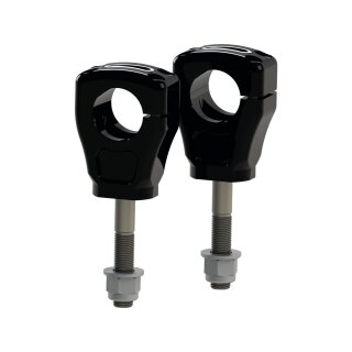 2" Straight Riser Drilled, For Internal Wiring, 1 1/4" Clamp Diameter Black