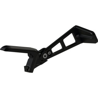 Aluminium Medium Length Side Mount License Plate Bracket with Approval Black Anodized