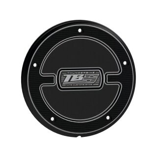 TB-S Clutch Cover Black Cut Anodized