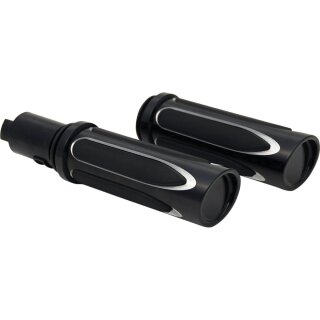 Deep Cut Comfort Grips Black 1" Throttle By Wire