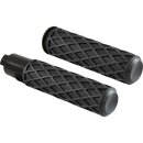 Diamond Grips Black Rubber, Black Endcap 1" Throttle...