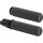 Knurled Fusion Grips Black Rubber, Chrome Endcap 1" Throttle By Wire