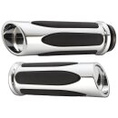 Deep Cut Comfort Grips Chrome 1" Throttle By Wire