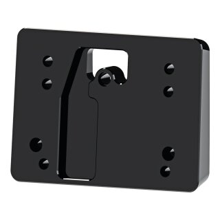 Helix Mid-Mount License Plate Base Plate Adapter Black