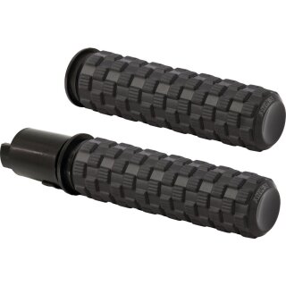AirTrax Grips Black Rubber, Black Endcaps 1" Throttle By Wire