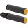 Knurled Fusion Grips Black Rubber, Gold Endcap 1" Throttle By Wire