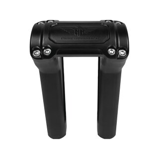 Performance Club Style Riser Kit 9" Height, 1" Handlebar Clamp without Instrument Black Satin