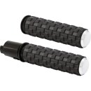 AirTrax Grips Black Rubber, Chrome Endcaps 1"...