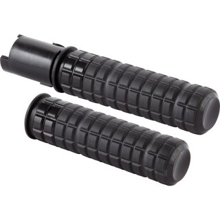 Speedliner Grips Black Rubber, Black Inner Collar and Endcap 1" Throttle By Wire
