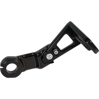 Aluminium Medium Length Side Mount License Plate Bracket with Approval Black Anodized