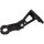 Aluminium Medium Length Side Mount License Plate Bracket with Approval Black Anodized