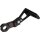 Aluminium Medium Length Side Mount License Plate Bracket with Approval Black Anodized