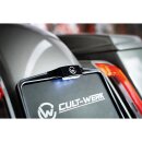 Mid-Mount License Plate Base Plate Kit Germany 180 x 200 mm Black Cut