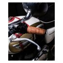 Trip Machine, handlebar grip wraps. Tobacco perforated