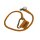 Trip Machine Braided key chain tan