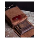 Trip Machine Biker Oberschenkeltasche / Beintasche Tabakbraun