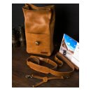 Trip Machine, Mini backpack/saddlebag 3.3 liter. Vintage tan