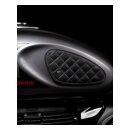 Trip Machine, Diamond leather gas tank pad set. Black