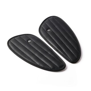 Trip Machine, Classic leather tank pad set. Black