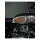 Trip Machine, Classic leather tank pad set. Tobacco