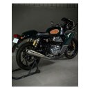 Trip Machine, Classic leather tank pad set. Tobacco