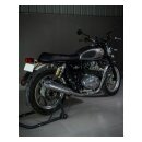 Trip Machine, Classic leather tank pad set. Black suede