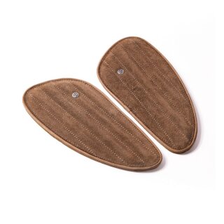 Trip Machine, Classic leather tank pad set. S Tobacco