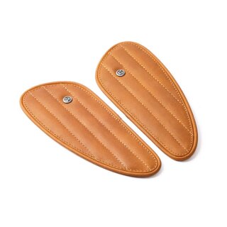 Trip Machine, Mini Classic leather tank pads. Tan