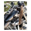 Trip Machine, leather grip tassels. Tobacco brown