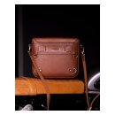 Trip Machine, Classic saddlebag. Cognac brown