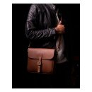 Trip Machine, Classic saddlebag. Cognac brown