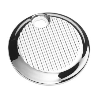 Fluted Fuel Door Cover for Touring Chrome