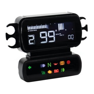 D2 Multifuncton Speedo- and Tachometer for Baggers 8 Color Changeable Display