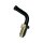 M10 x 1, Vario Line Male Fitting Type 414, 45° Elbow (Black Anodized Aluminium Elbow, Stainless Steel Fastener)
