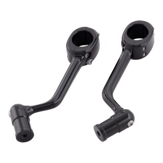 Forged Highway Peg Mounts Accepts HD Type Shifter Pegs (5/16”-24) Black Anodized