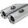 Double Slip-On Muffler Set Endcap Revolver Chrome
