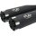 2 in 2 Full System Exhaust End Cap Revolver Black Ceramic Coated